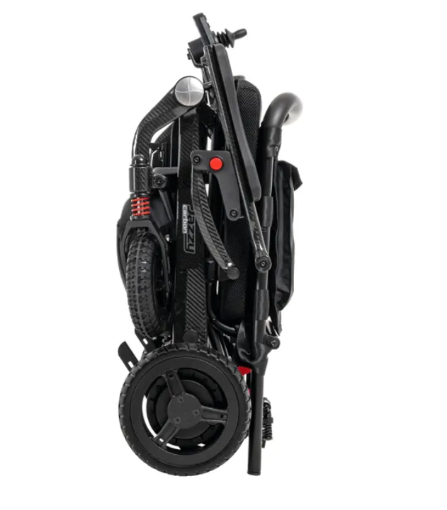 Jazzy Carbon Elite Power Wheelchair Folded Jazzy Carbon Elite Power Wheelchair