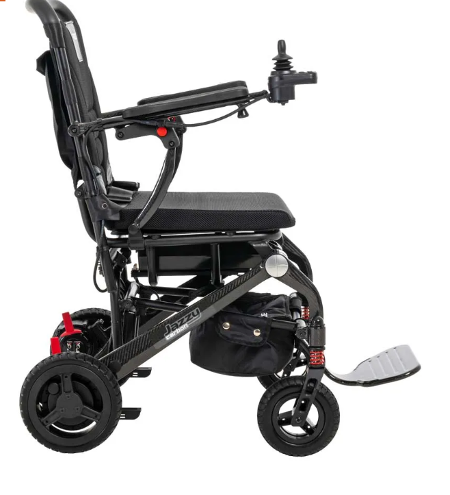 Jazzy Carbon Elite Power Wheelchair Side Jazzy Carbon Elite Power Wheelchair