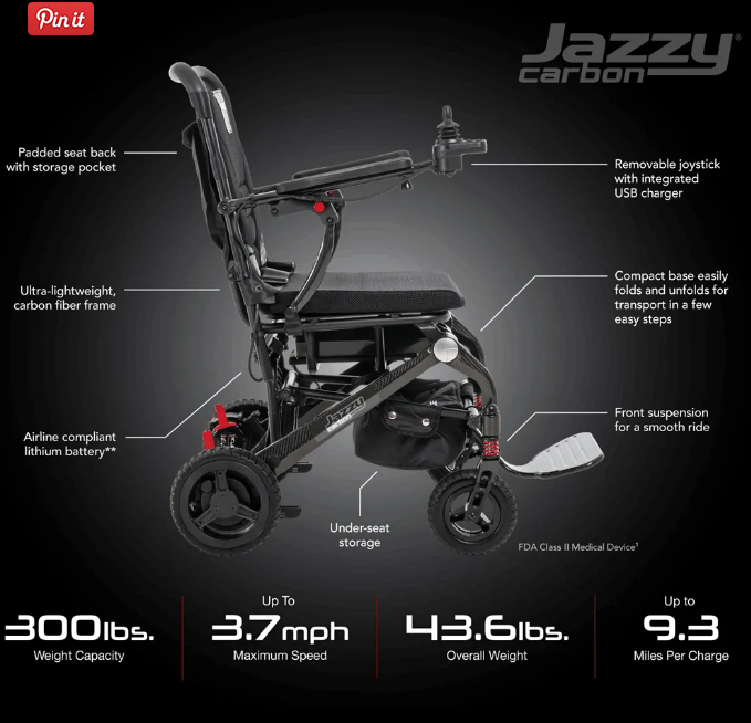 Jazzy Carbon Elite Power Wheelchair Specs Jazzy Carbon Elite Power Wheelchair