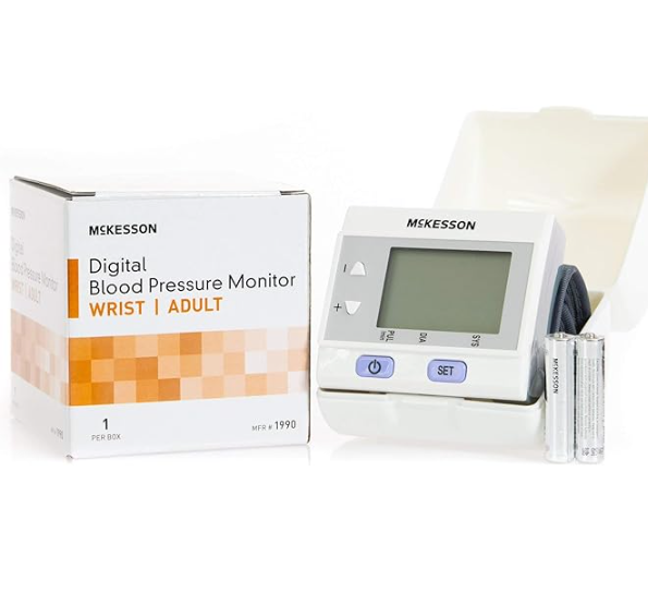 McKesson Digital Blood Pressure Monitor, Wrist Cuff McKesson Digital Blood Pressure Monitor, Wrist Cuff