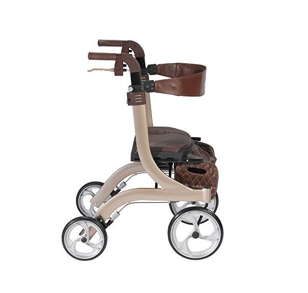 Nitro Aluminum DLX Euro Style 4 Wheel Walker Rollator