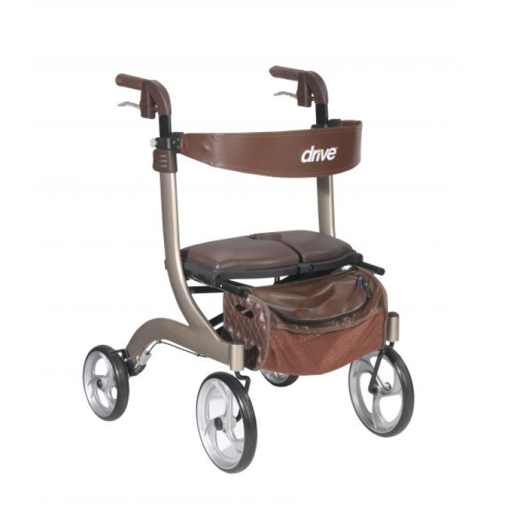 Nitro Aluminum DLX Euro Style 4 Wheel Walker Rollator