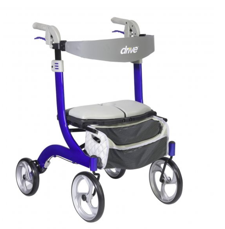 Nitro Aluminum DLX Euro Style 4 Wheel Walker Rollator