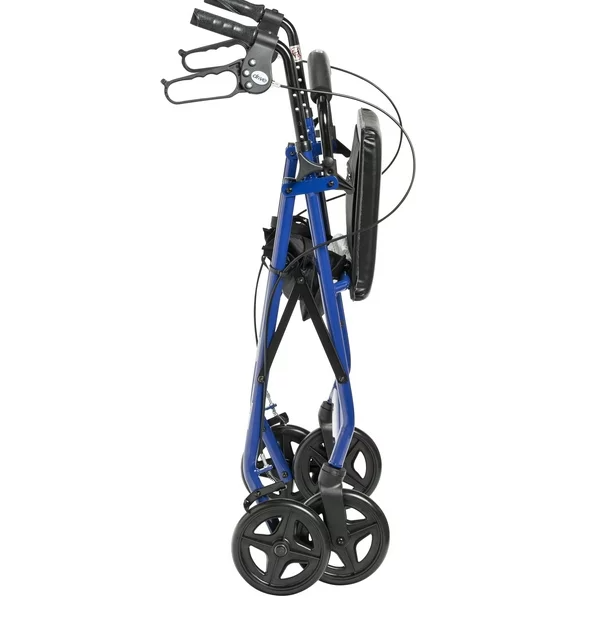 Rollator With Fold Up And Removable Back Support And Padded Seat