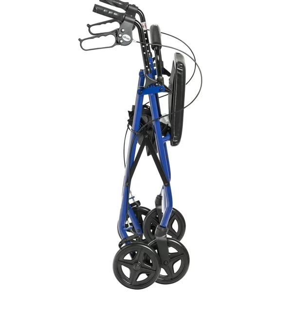 Rollator With Fold Up And Removable Back Support And Padded Seat Folded Rollator With Fold Up And Removable Back Support And Padded Seat