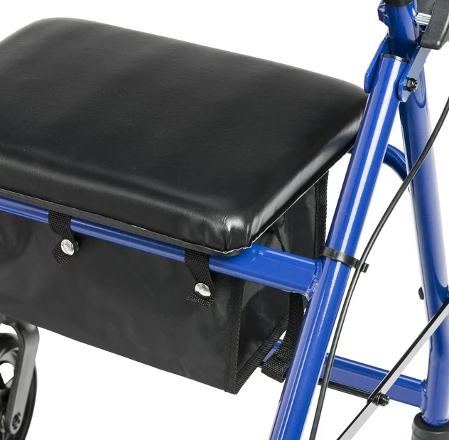 Rollator With Fold Up And Removable Back Support And Padded Seat