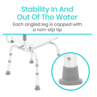 Vive Swivel Shower Chair Swivel Shower Chair Stablility thumbnail Vive Swivel Shower Chair Swivel Shower Chair with Arms and Back thumbnail