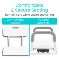 Vive Swivel Shower Chair Swivel Shower Chair Comfortable and Secure thumbnail Vive Swivel Shower Chair Swivel Shower Chair with Arms and Back thumbnail