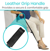 Vive Metal Shoehorn Leather Grip Handle thumbnail Vive Metal Shoehorn thumbnail