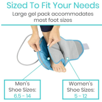 Vive Compression Ankle Ice Wrap Sizes thumbnail Vive Compression Ankle Ice Wrap thumbnail