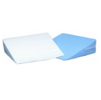 Bed wedges with a cloth cover are designed to help elevate and support the neck.