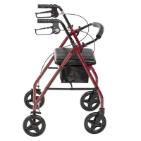 Rollator With Fold Up And Removable Back Support And Padded Seat Side thumbnail Rollator With Fold Up And Removable Back Support And Padded Seat thumbnail