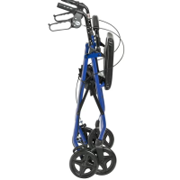 Rollator With Fold Up And Removable Back Support And Padded Seat Folded thumbnail Rollator With Fold Up And Removable Back Support And Padded Seat thumbnail