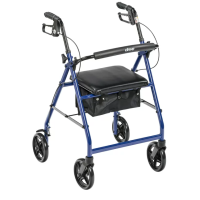 Image of Rollator With Fold Up And Removable Back Support And Padded Seat