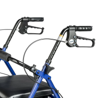 Rollator With Fold Up And Removable Back Support And Padded Seat Handles thumbnail Rollator With Fold Up And Removable Back Support And Padded Seat thumbnail