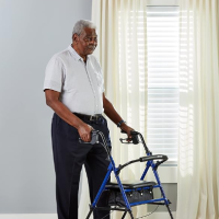 Rollator With Fold Up And Removable Back Support And Padded Seat Indoors thumbnail Rollator With Fold Up And Removable Back Support And Padded Seat thumbnail