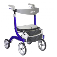 Nitro Aluminum DLX Euro Style 4 Wheel Walker Rollator thumbnail