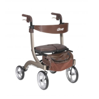 Nitro Aluminum DLX Euro Style 4 Wheel Walker Rollator thumbnail