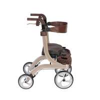 Nitro Aluminum DLX Euro Style 4 Wheel Walker Rollator thumbnail