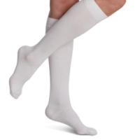 Women's Essential Cotton Calf Compression Stockings White thumbnail Women's Essential Cotton Calf Compression Stockings thumbnail