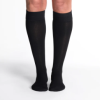 Women's Essential Cotton Calf with Grip-Top Compression Stockings Black thumbnail Women's Essential Cotton Calf with Grip-Top Compression Stockings Black thumbnail