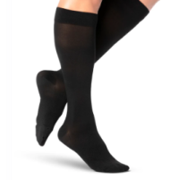 Women's Essential Opaque Calf Plus with Grip-Top Compression Stockings Black thumbnail Women's Essential Opaque Calf Plus with Grip-Top Compression Stockings thumbnail