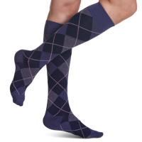 Women's Style Microfiber Patterns Calf Stockings Purple Argyle thumbnail Women's Style Microfiber Patterns Calf Stockings Purple Argyle thumbnail
