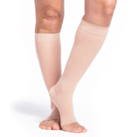 Women's Style Sheer Calf Open-Toe 15-20mmHg Compression Stockings Toasted Almond thumbnail Women's Style Sheer Calf Open-Toe 15-20mmHg Compression Stockings thumbnail