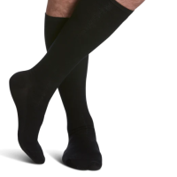 Men's All-Season Merino Wool Calf Compression Stockings Black thumbnail Men's All-Season Merino Wool Calf Compression Stockings Black thumbnail