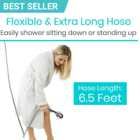 Vive Handheld Shower Head Flexible Hose thumbnail Vive Handheld Shower Head thumbnail