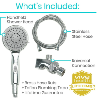 Vive Handheld Shower Head What's Included thumbnail Vive Handheld Shower Head thumbnail