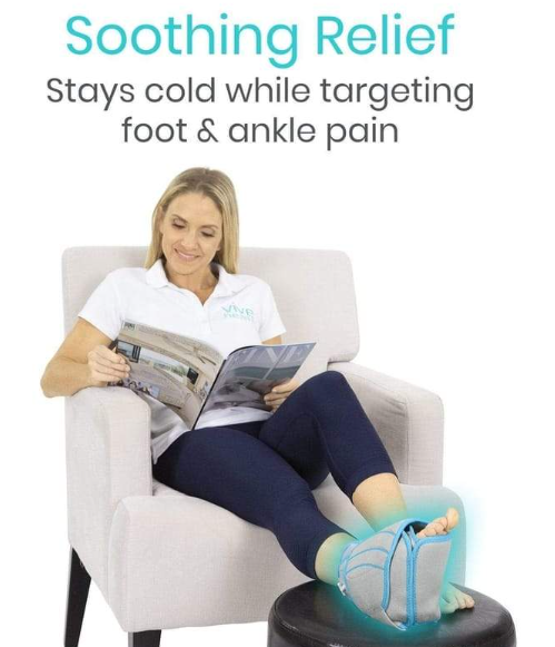 Vive Compression Ankle Ice Wrap Soothing Relief Vive Compression Ankle Ice Wrap