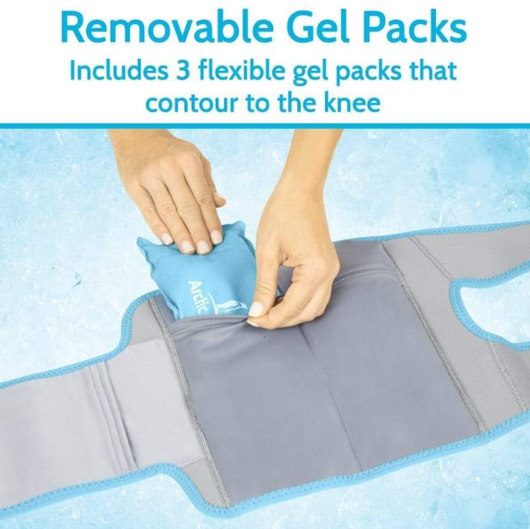 Vive Compression Knee Ice Wrap Removable Gel Packs Vive Compression Knee Ice Wrap