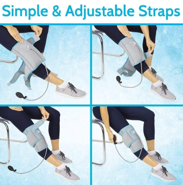 Vive Compression Knee Ice Wrap Simple and Adjustable Straps Vive Compression Knee Ice Wrap