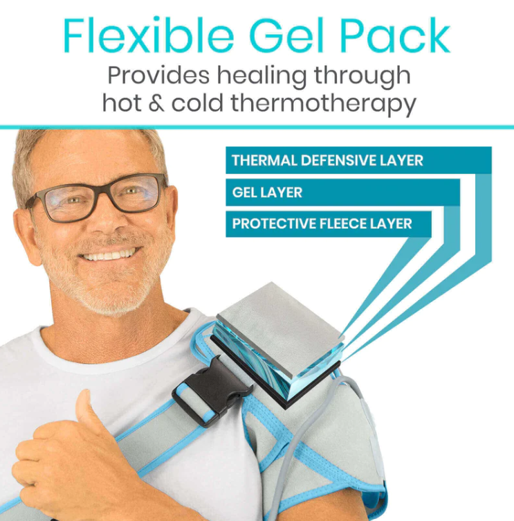 Vive Compression Shoulder Ice Wrap Flexible Gel Wrap Vive Compression Shoulder Ice Wrap