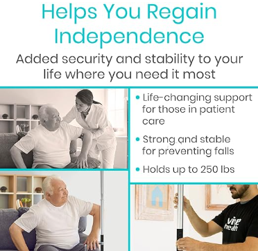 Vive Floor to Ceiling Grab Bar Regain Independence Vive Floor to Ceiling Grab Bar