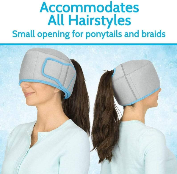 Vive Health Full Head Ice Wrap Accomodating Vive Health Full Head Ice Wrap