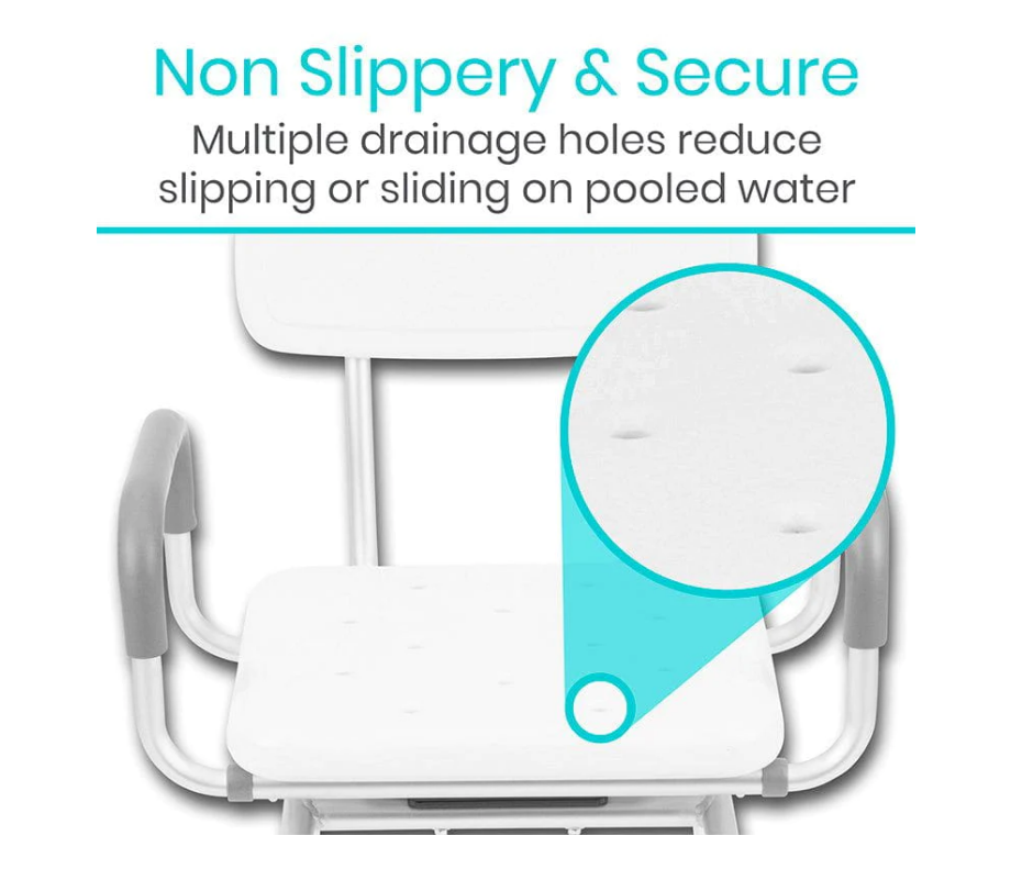 Vive Swivel Shower Chair Swivel Shower Chair Non Slip Vive Swivel Shower Chair Swivel Shower Chair with Arms and Back