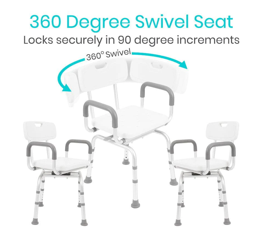 Vive Swivel Shower Chair Swivel Shower Chair Rotating Vive Swivel Shower Chair Swivel Shower Chair with Arms and Back