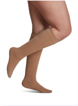 Women's Essential Cotton Calf Compression Stockings Nude Women's Essential Cotton Calf Compression Stockings