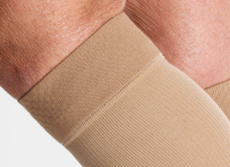 Women's Essential Cotton Calf with Grip-Top Compression Stockings Close Up Women's Essential Cotton Calf with Grip-Top Compression Stockings