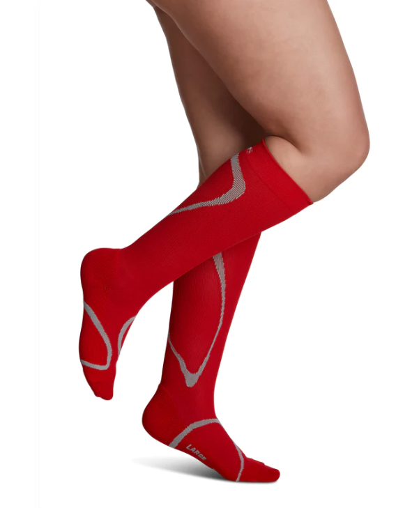 Women's Motion High-Tech Calf Stockings Red Women's Motion High-Tech Calf Stockings