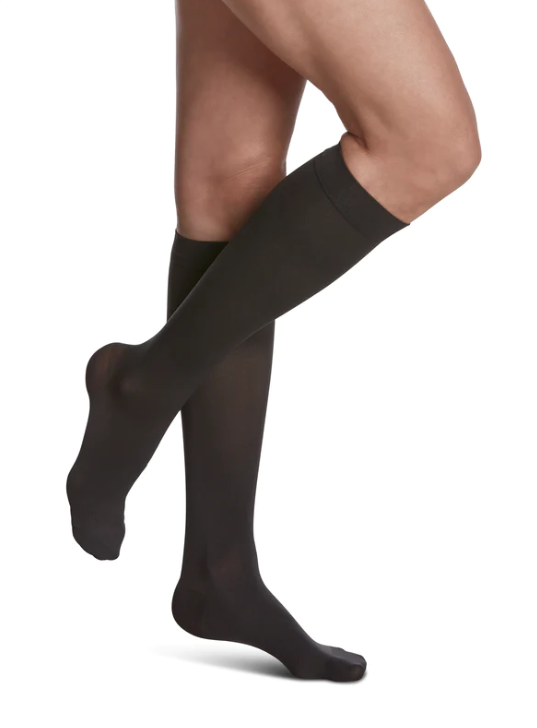 Women's Style Soft Opaque Calf 15-20mmHg Compression Stockings Graphite Women's Style Soft Opaque Calf 15-20mmHg Compression Stockings